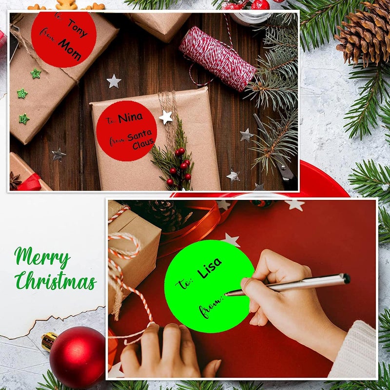 Well Tile 2 Inch Color-Code Labels Round Circle Stickers for Color Coding - Fluorescent Red Christmas Inventory Labels Moving Stickers for Labeling Warehouse Classroom Office Food Service and Medical 500 Pcs - Image 4